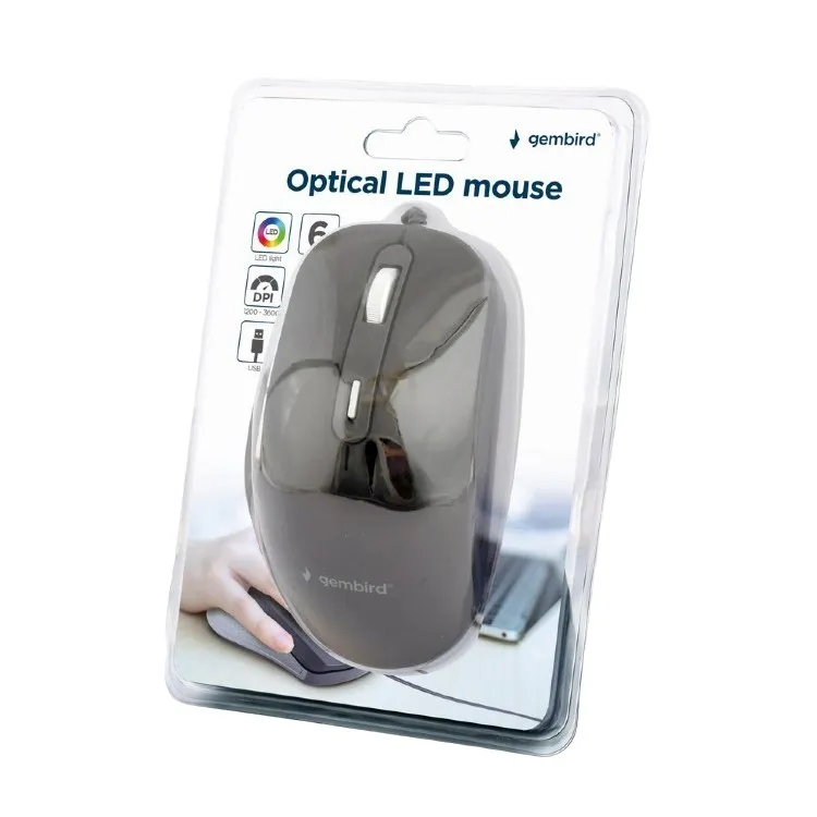 Mouse Gembird MUS-6B-02, Negru