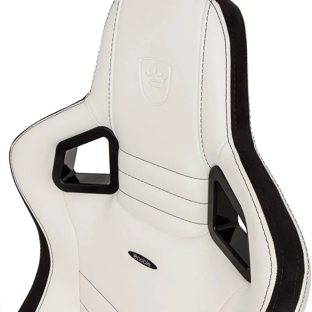 Scaun Gaming Noblechairs Epic, PU Piele, Negru/Alb