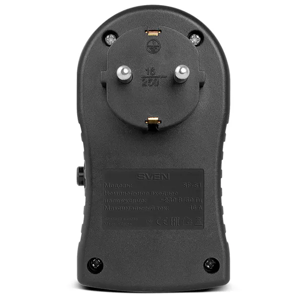 Prelungitor electric SVEN SF-S1, 1 Prize, Negru
