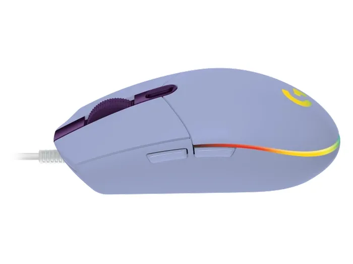 Gaming Mouse Logitech G203 Lightsync, Optical, 200-8000 dpi, 6 buttons, Ambidextrous, RGB, Lilac USB