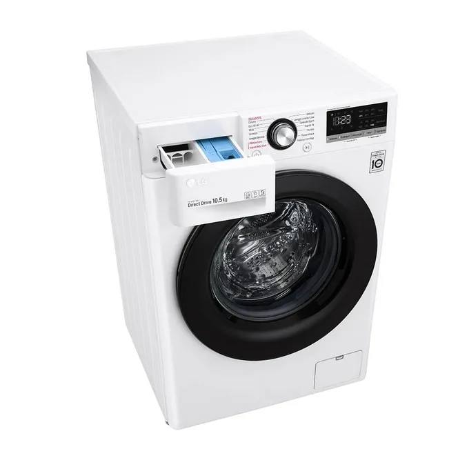 Mașină de spălat LG F4WV310S6E, 10,5kg, Alb