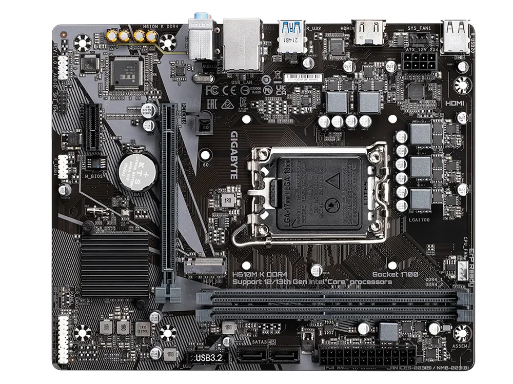 Placă de bază Gigabyte H610M K DDR4, LGA1700, Intel H610, Micro-ATX