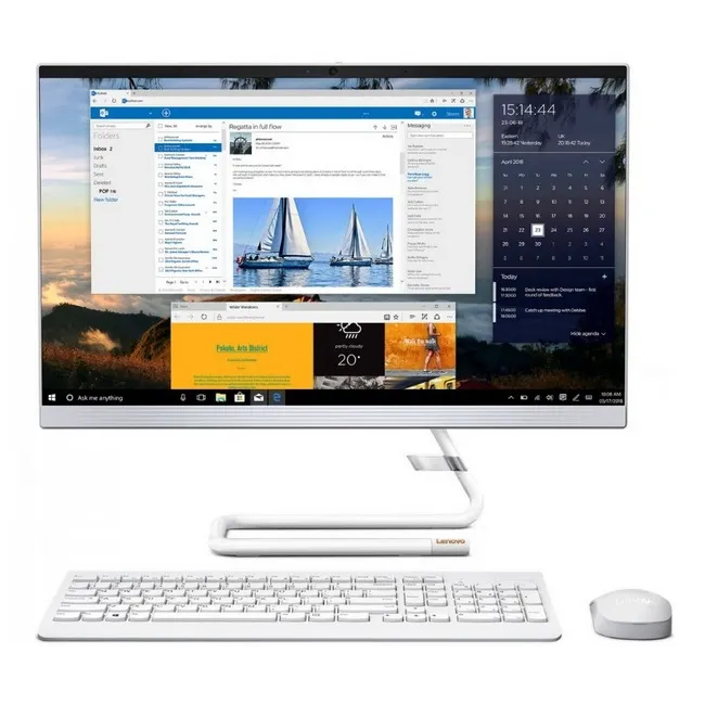Computer All-in-One Lenovo IdeaCentre 3 22ADA05, 21,5", AMD Athlon 3050U, 4GB/256GB, Fără SO, Alb