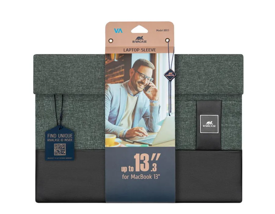 Husă universală pentru Laptop RivaCase Lantau, 13.3", Poliester, Khaki