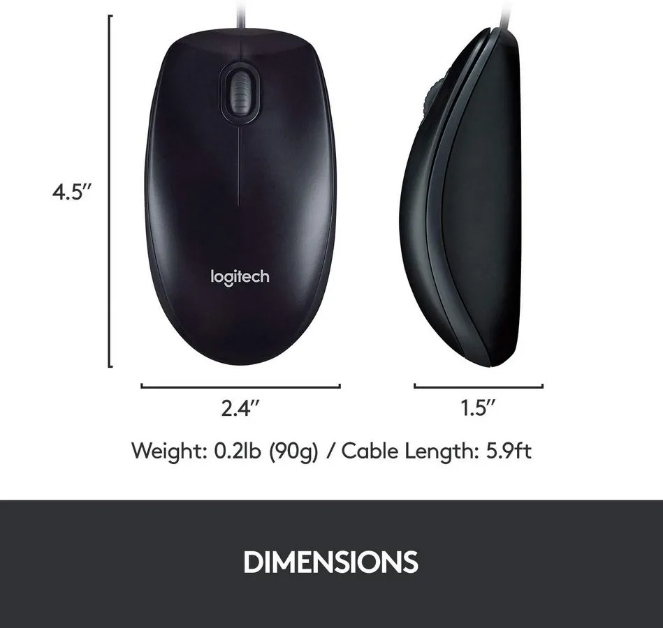 Set Tastatură + Mouse Logitech MK120, Cu fir, Negru