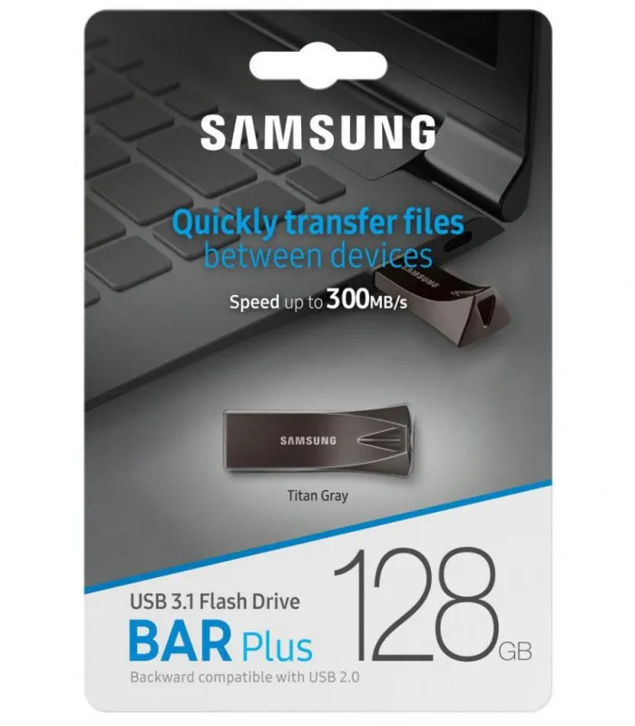 Memorie USB Samsung Bar Plus, 128GB, Gri
