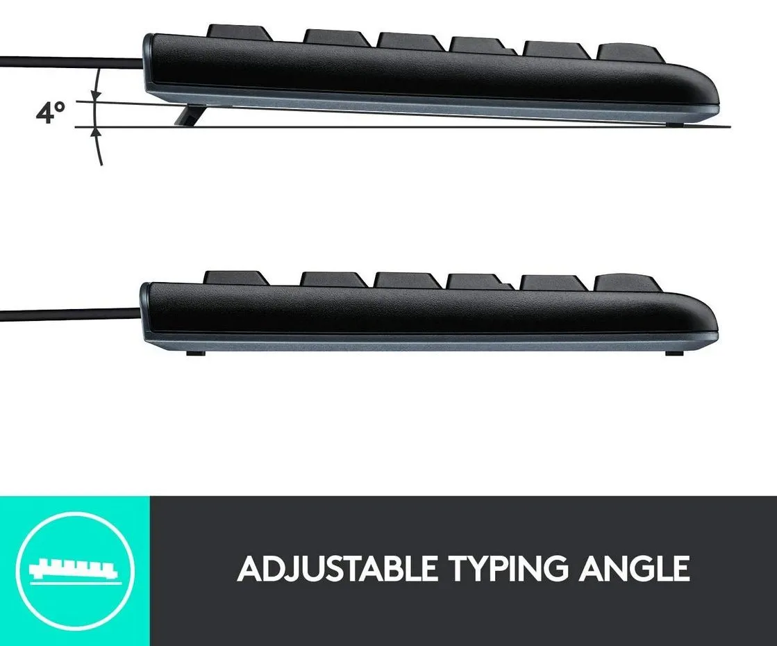 Set Tastatură + Mouse Logitech MK120, Cu fir, Negru