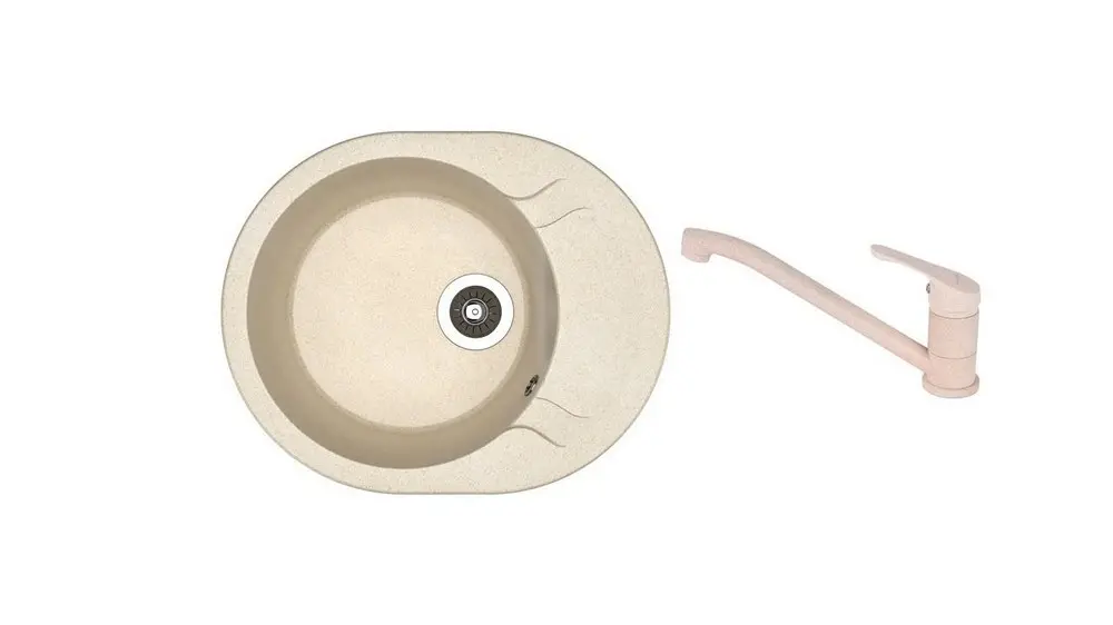 SET chiuveta Dr Gans Berta 580 + SanDonna F 1066 bej 