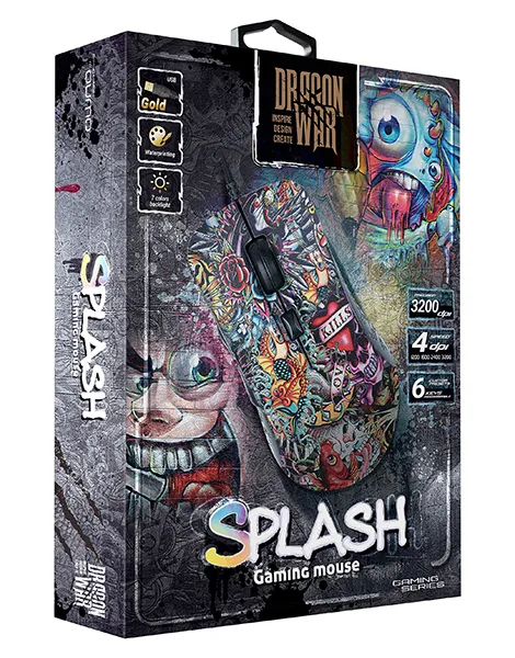 Gaming Mouse QUMO Splash, Multicolor