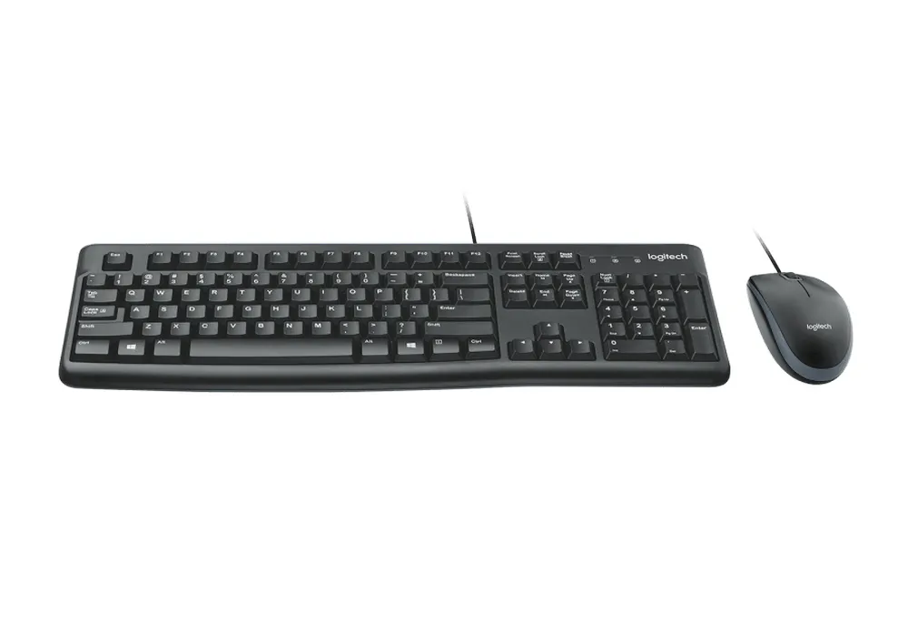 Set Tastatură + Mouse Logitech MK120, Cu fir, Negru