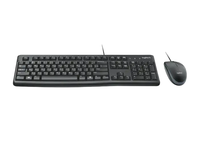 Set Tastatură + Mouse Logitech MK120, Cu fir, Negru