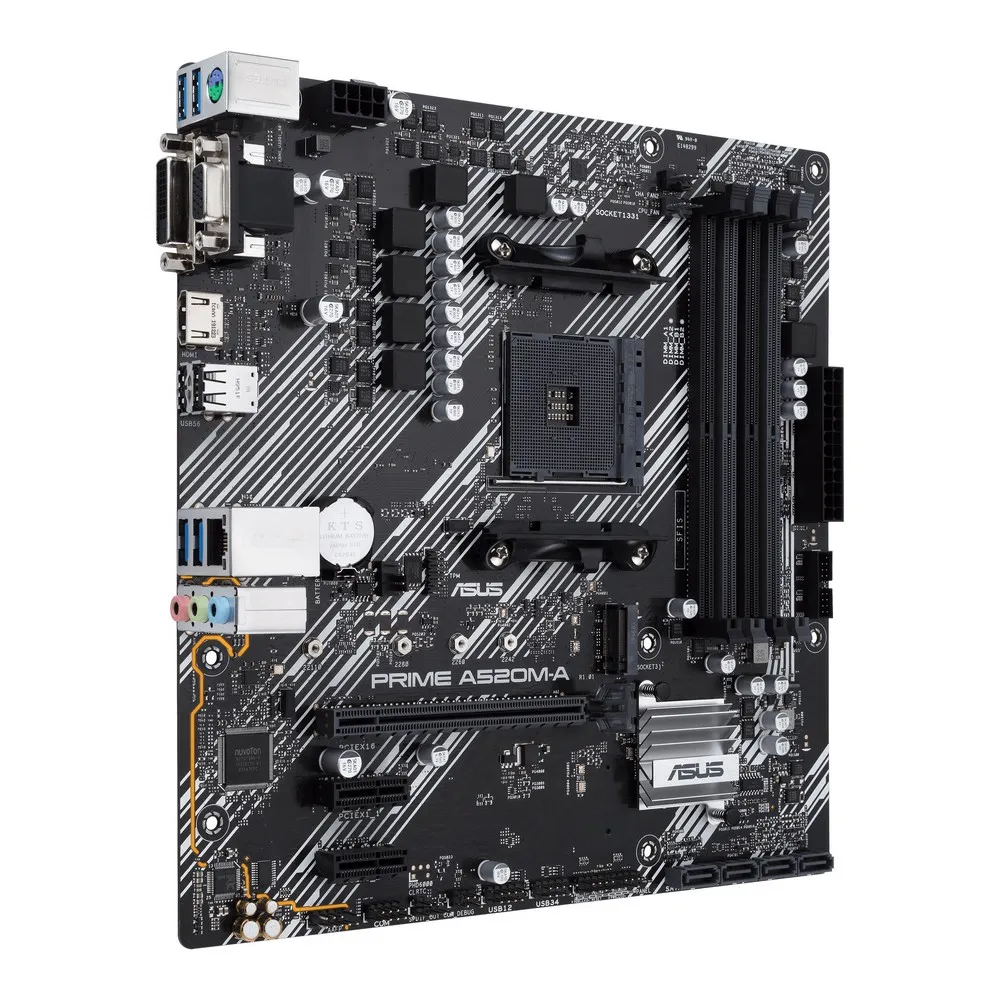 Placă de bază ASUS PRIME A520M-A, AM4, AMD A520, Micro-ATX