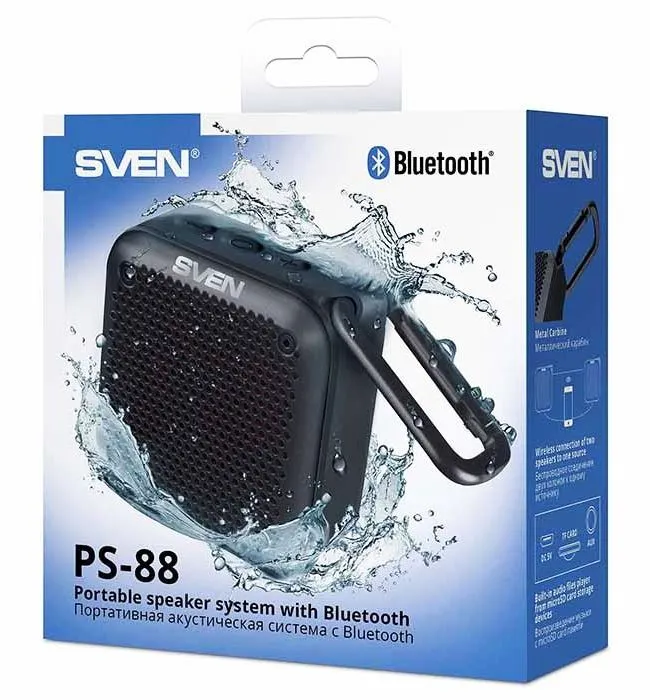 Boxă portabilă SVEN PS- 88, Negru