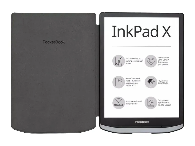 Case Cover PocketBook 1040, Deep Black, for PB InkPad X