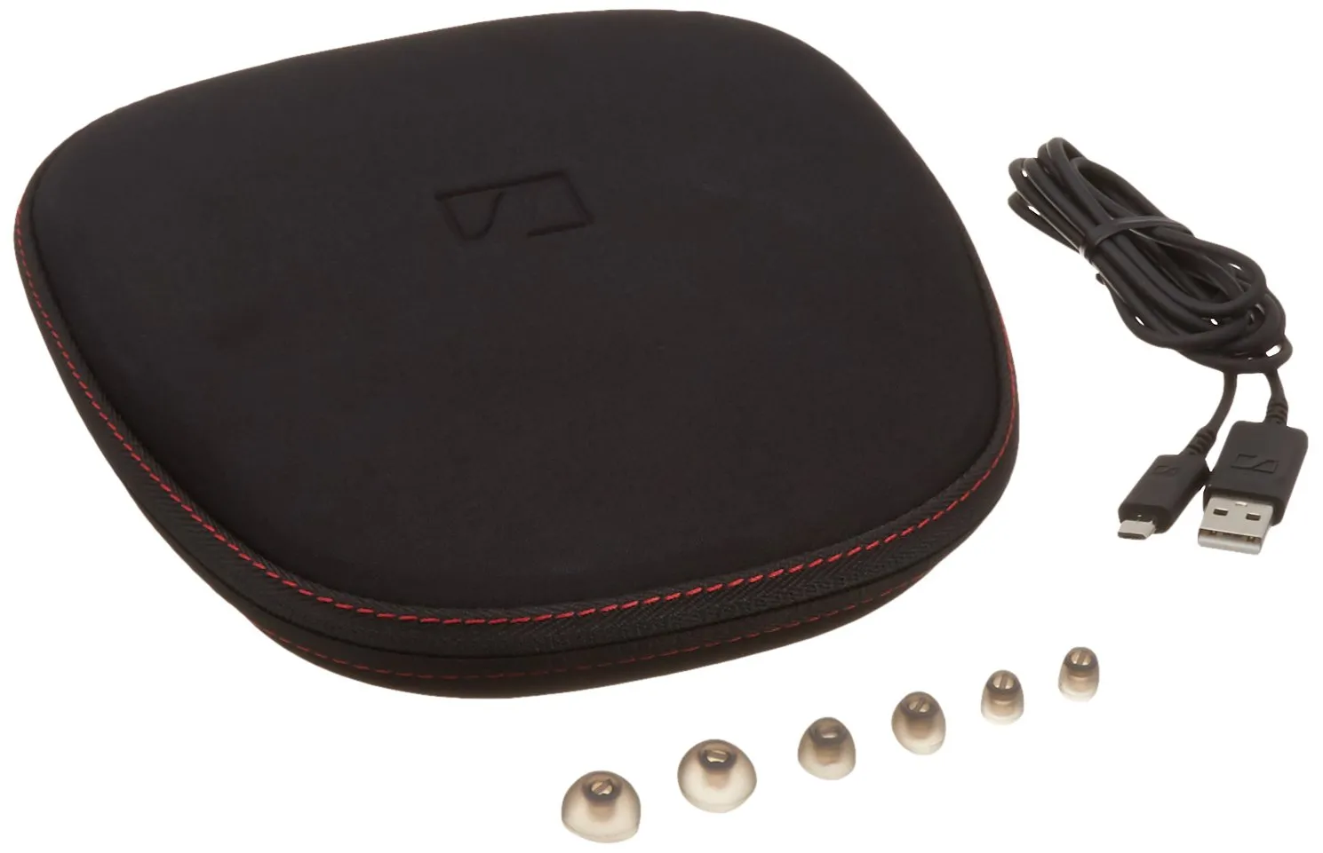 Căști Sennheiser Momentum Free, Negru/Rosu