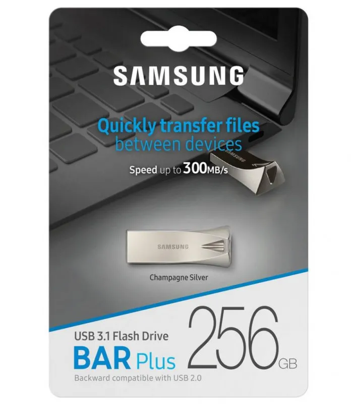 Memorie USB Samsung Bar Plus, 256GB, Argintiu