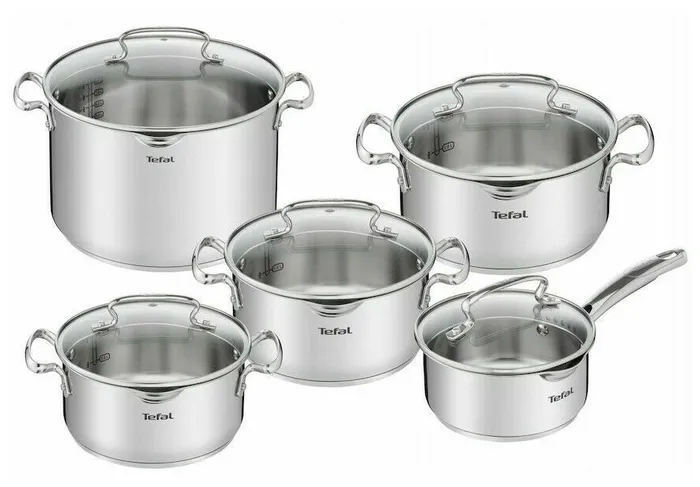 Set de vase Tefal G719SA74, 6,1L, Argintiu