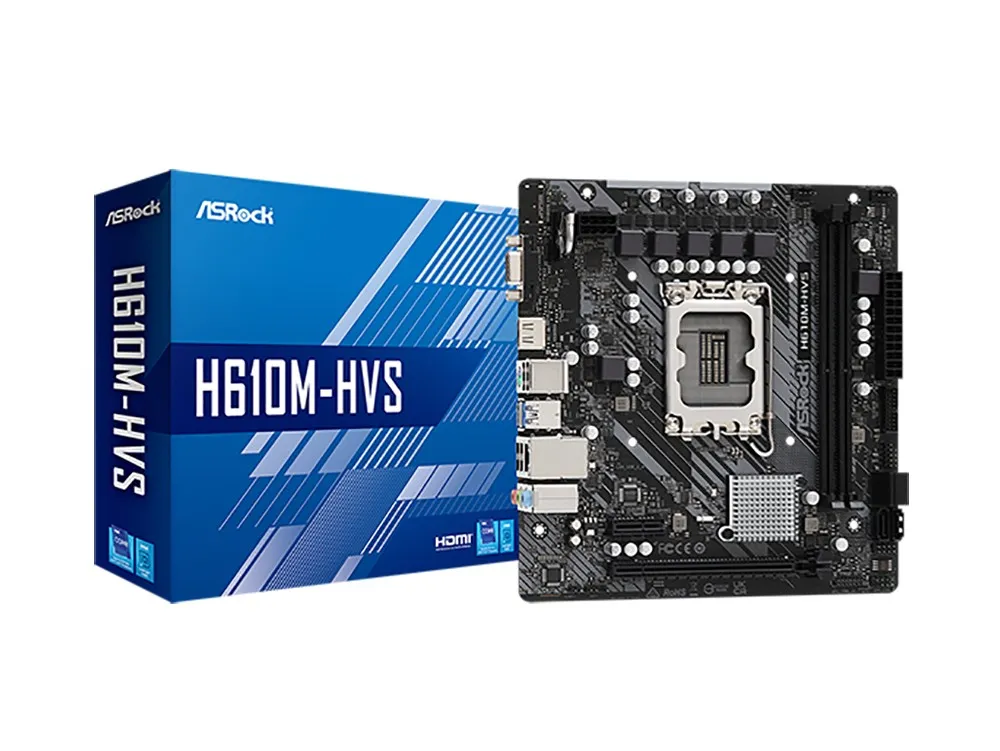 Placă de bază ASRock H610M-HVS, LGA1700, Intel H610, Micro-ATX