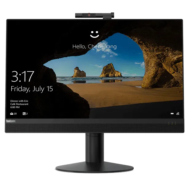 Computer All-in-One Lenovo ThinkCentre M920z, 23,8", Intel Core i3-10100T, 8GB/256GB, Windows 10 Pro 64-bit, Negru