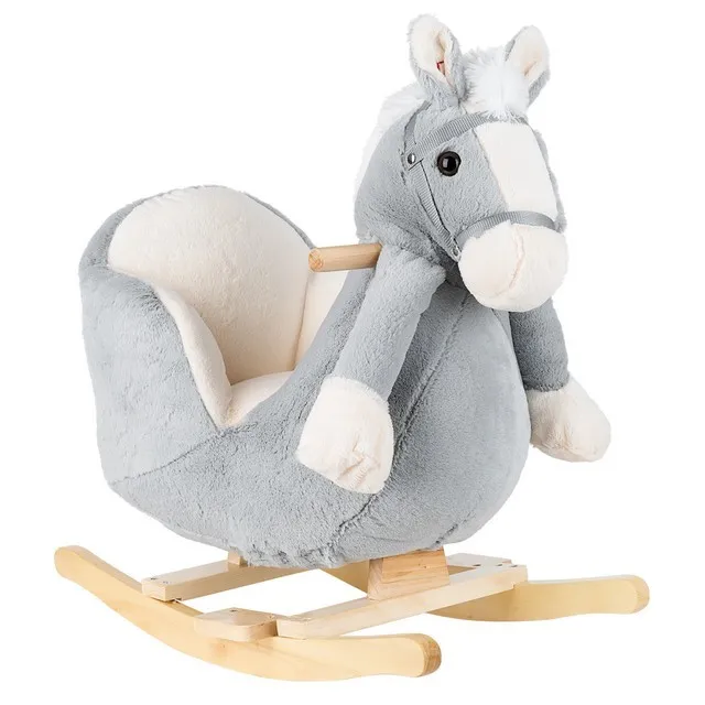 Scaun balansoar pentru copii Kikka Boo Horse, Gri