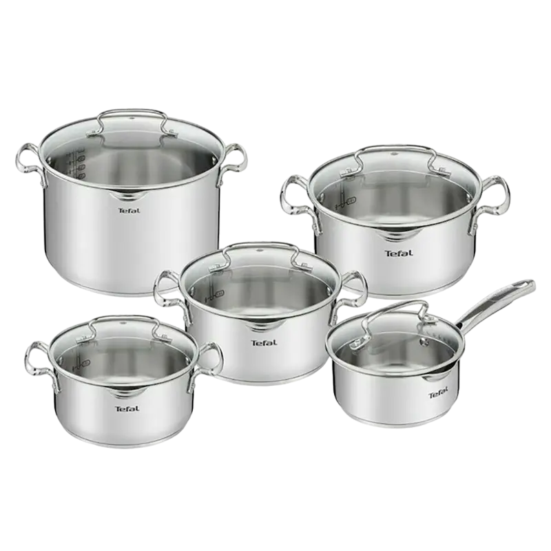 Set de vase Tefal G719SA74, 6,1L, Argintiu