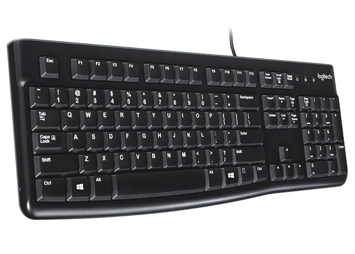 Tastatură Logitech K120, Cu fir, Negru