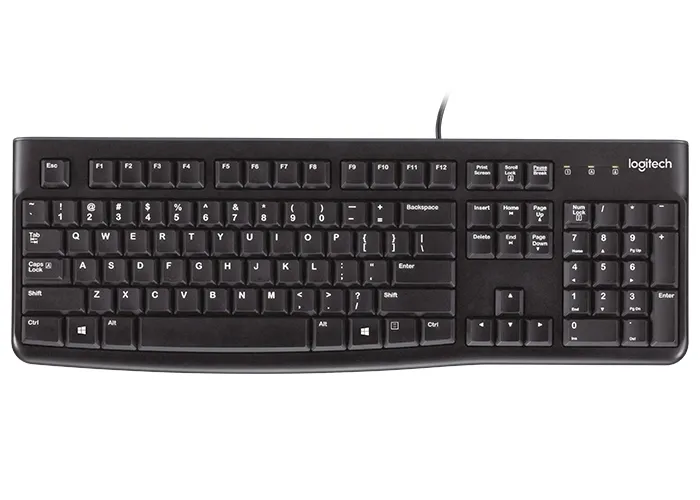 Tastatură Logitech K120, Cu fir, Negru