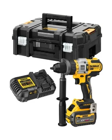 Masina de gaurit/insurubat cu impact cu ac-tor DeWALT DCD999T1 XR FV ADV BL Li-Ion 18/54V 1 x6.0Ah 3vit.