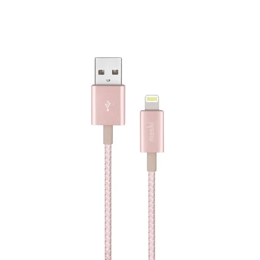 Cablu încărcare și sincronizare Moshi iPhone Lighting USB Cable, USB Type-A/Lightning, 1,2m, Roz