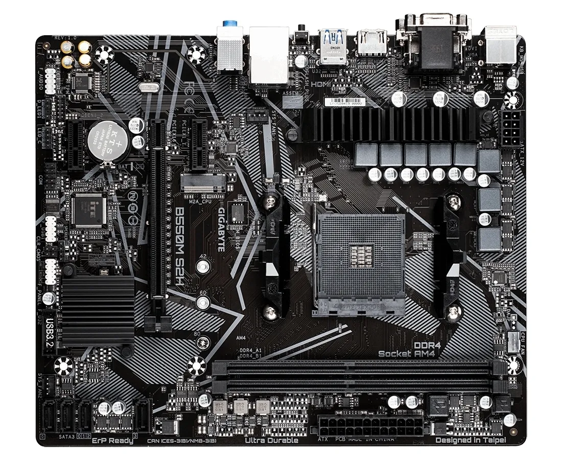 Placă de bază Gigabyte B550M S2H, AM4, AMD B550, Micro-ATX