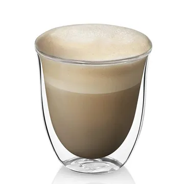 Pahare Cappuccino De'Longhi 190ml 2pcs, Transparent