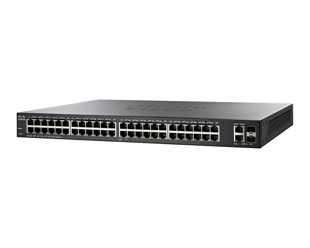 Comutator Cisco SF220-48P-K9-EU, 48x 10/100 Mbps, 2x 10/100/1000 Mbps