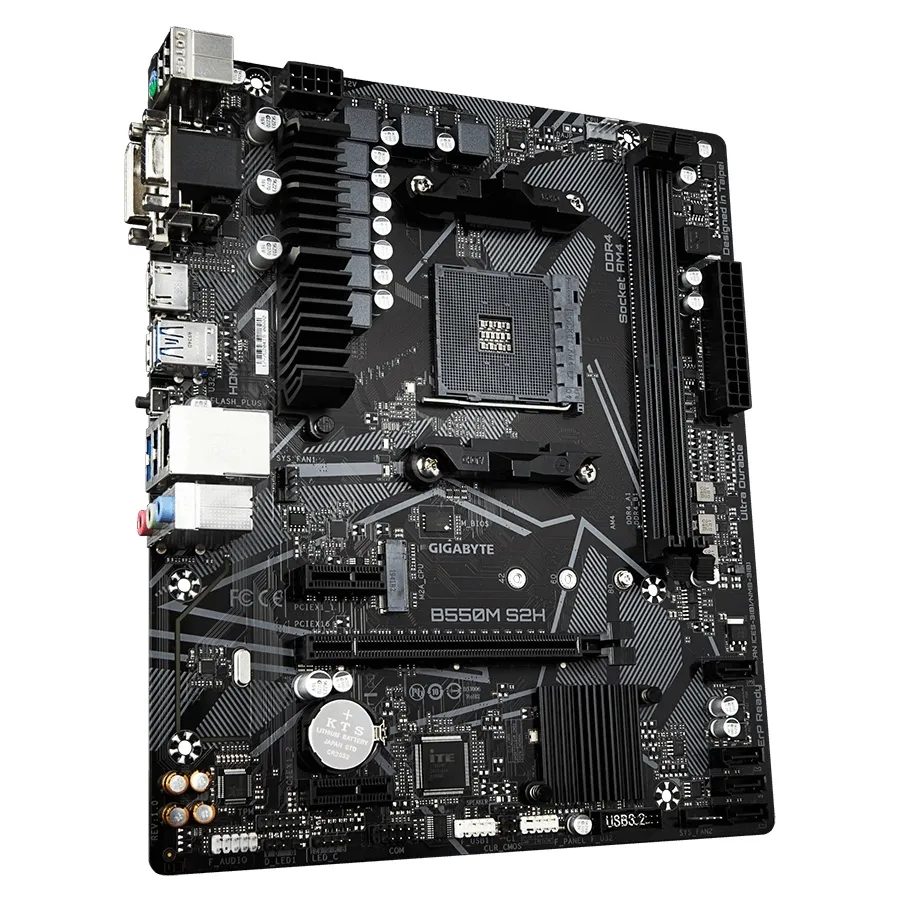 Placă de bază Gigabyte B550M S2H, AM4, AMD B550, Micro-ATX