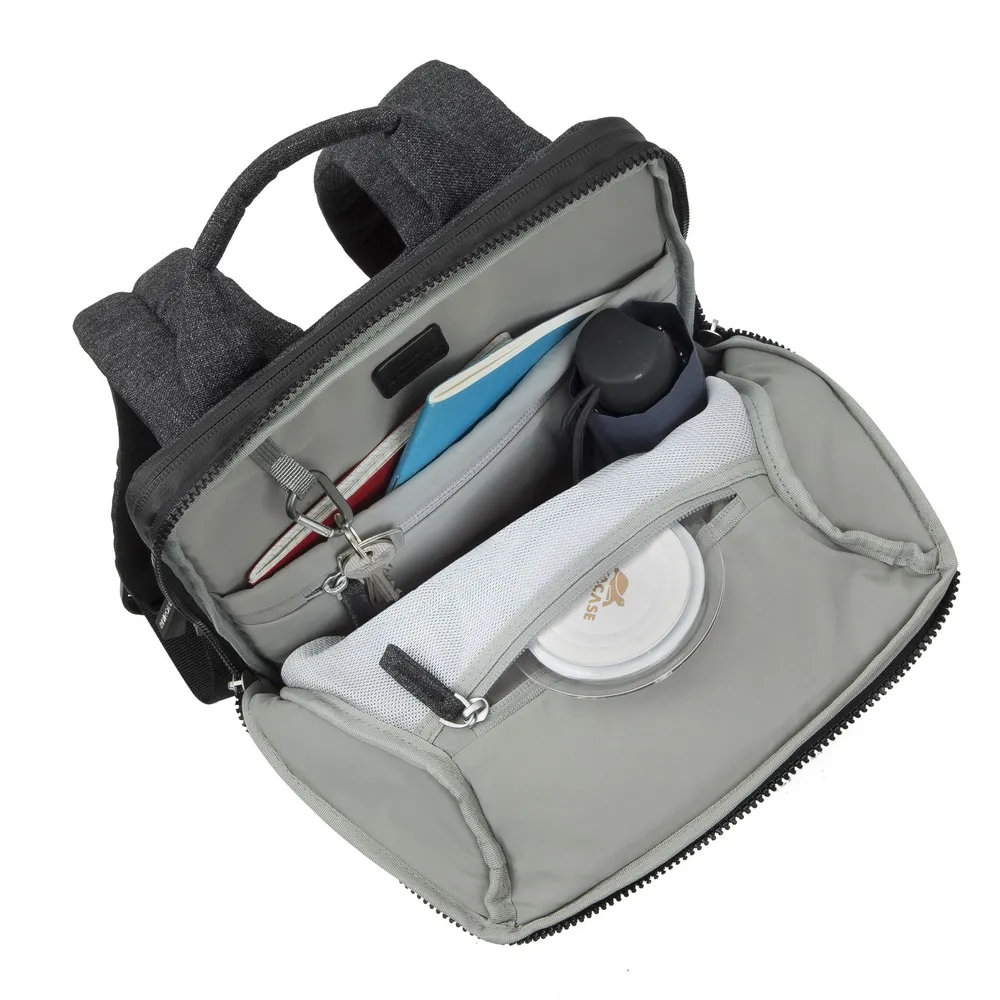 Rucsac pentru Laptop RivaCase Lantau, 13.3", Poliester, Negru