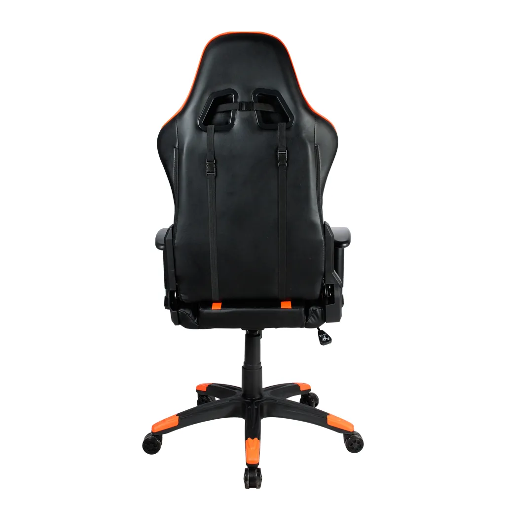 Scaun Gaming Canyon Fobos, PU Piele, Negru/Portocaliu