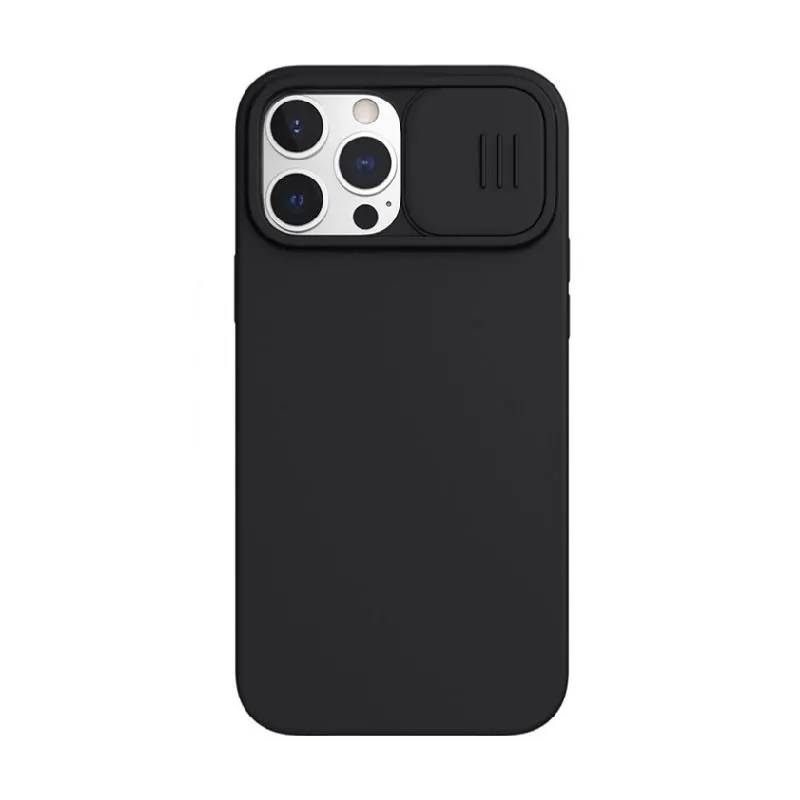 Husă Nillkin iPhone 13, CamShield Silky Magnetic Silicone, Elegant Black