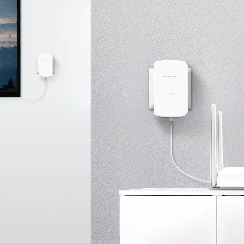 Powerline Adapter TP-LINK MP500 KIT, AV1000, 1000 Mbps, Alb