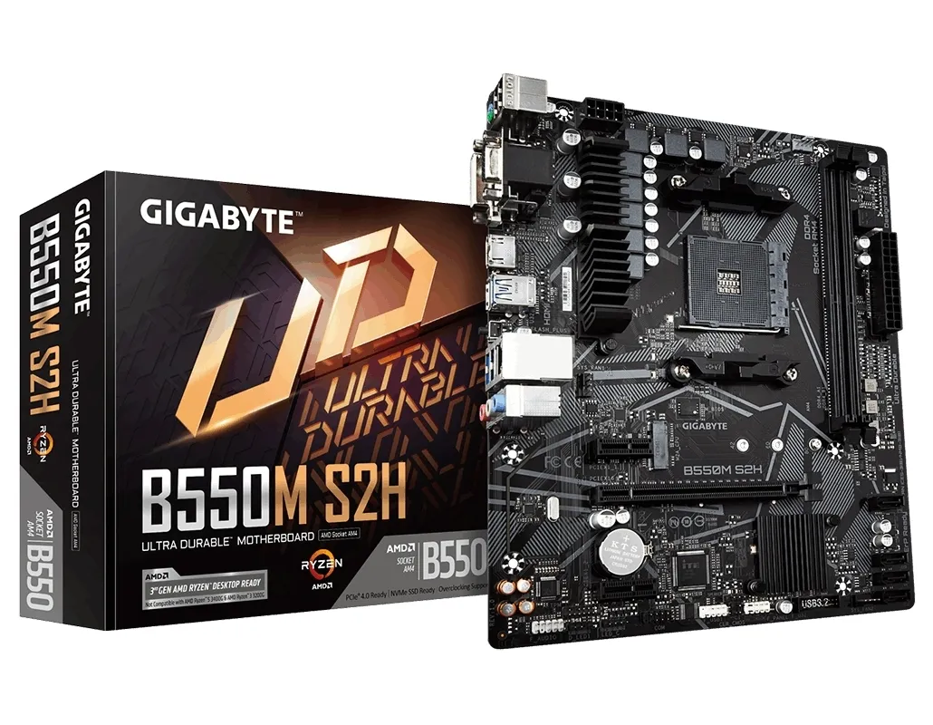 Placă de bază Gigabyte B550M S2H, AM4, AMD B550, Micro-ATX