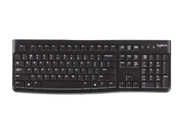 Tastatură Logitech K120, Cu fir, Negru