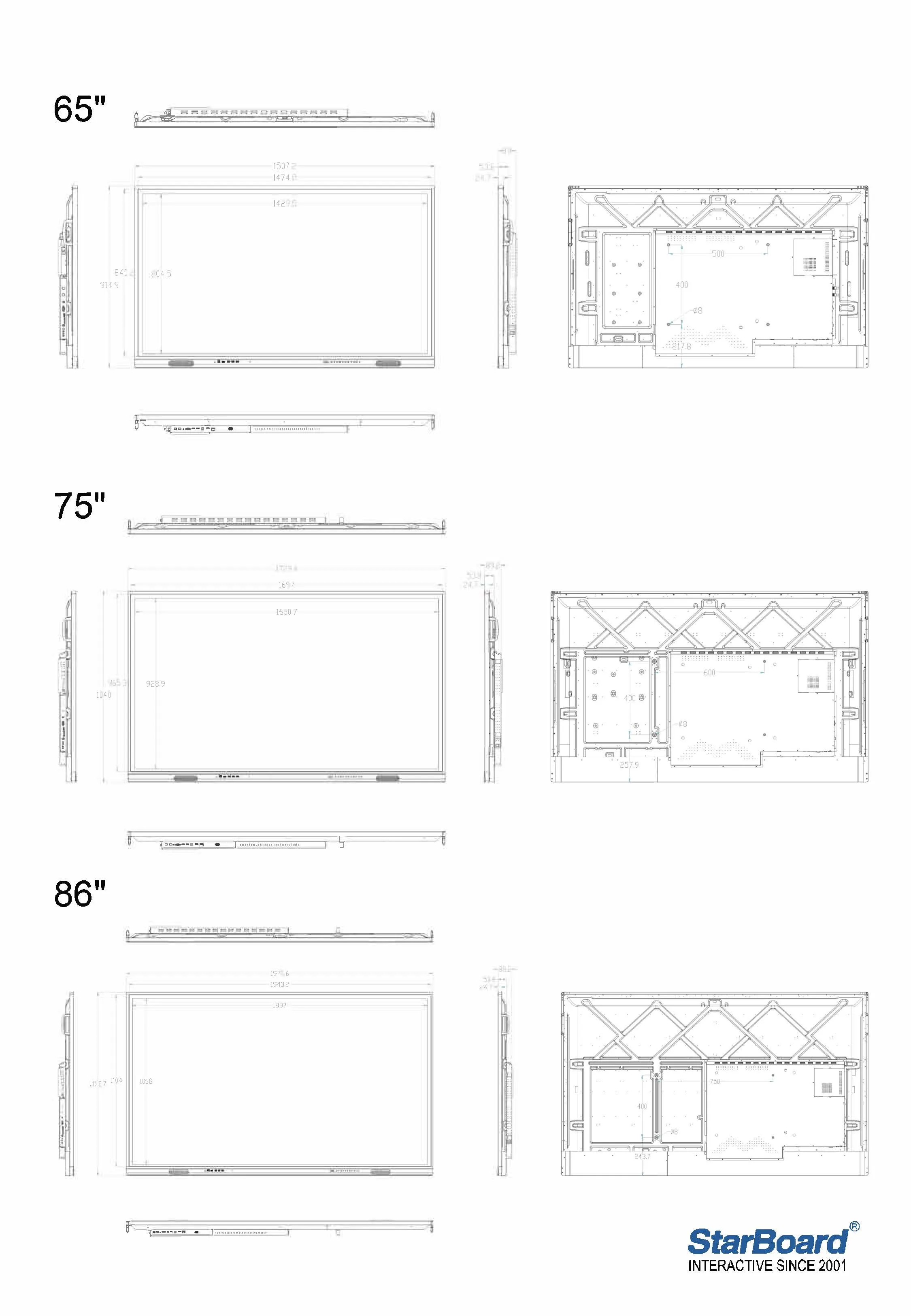 Interactive Display StarBoard IFPD-QS1-75AOC: 75