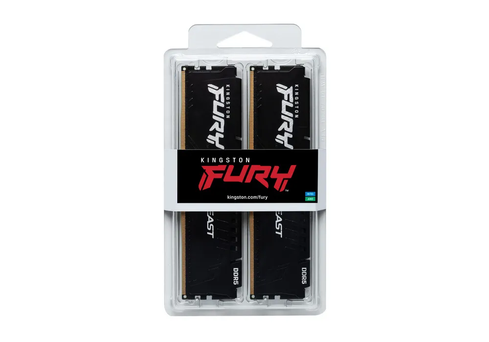 Memorie RAM Kingston FURY Beast, DDR5 SDRAM, 5600 MHz, 16GB, KF556C40BBK2-16 
