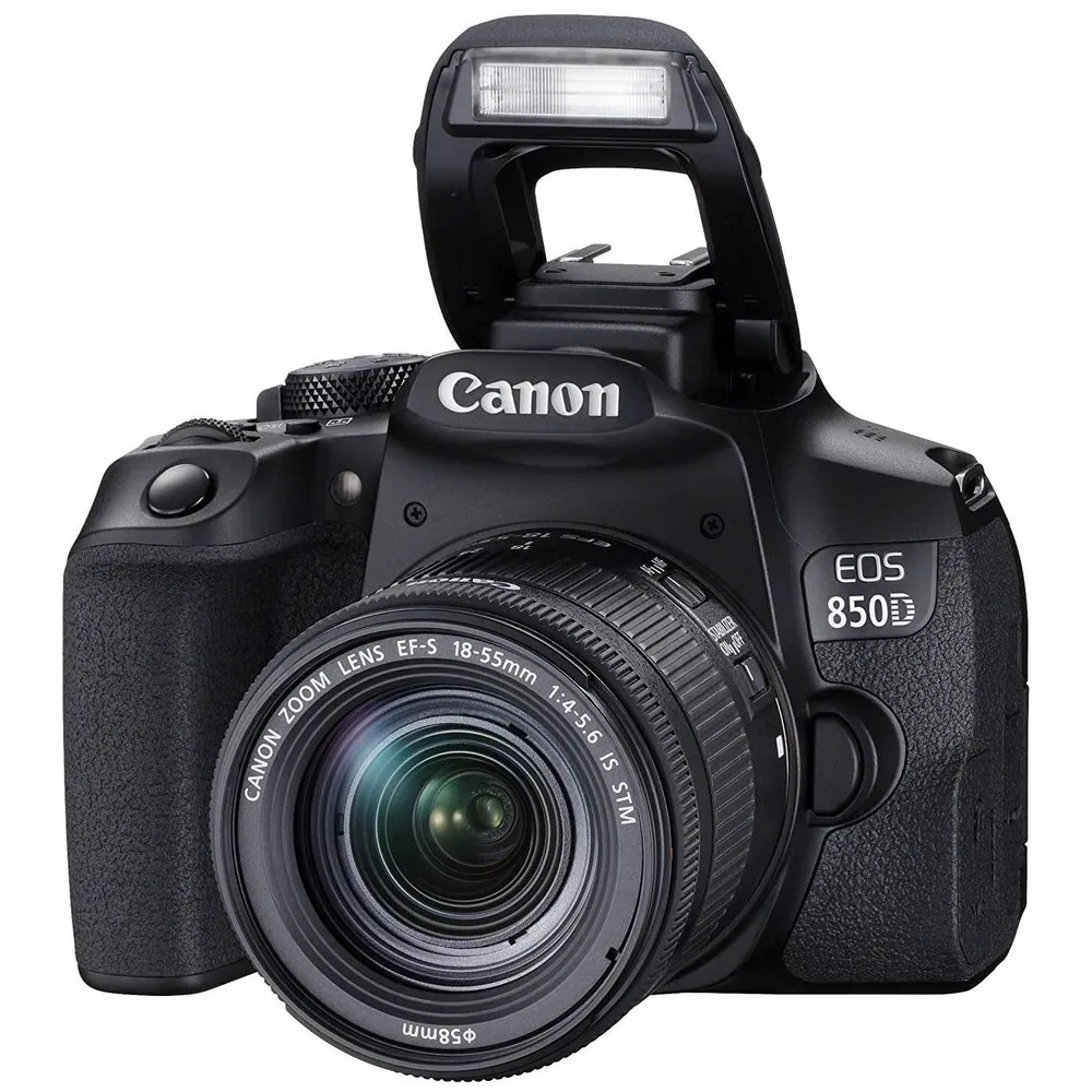 Aparat foto DSLR Canon EOS 850D + EF-S 18-55 IS, Negru