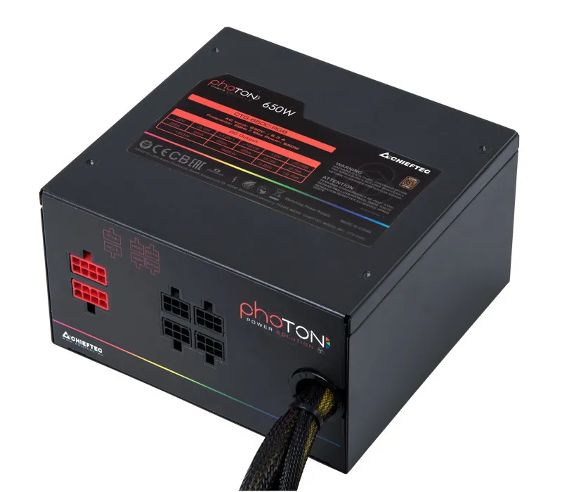 Sursă Alimentare PC Chieftec CTG-650C-RGB, 650W, ATX, Semi-modular