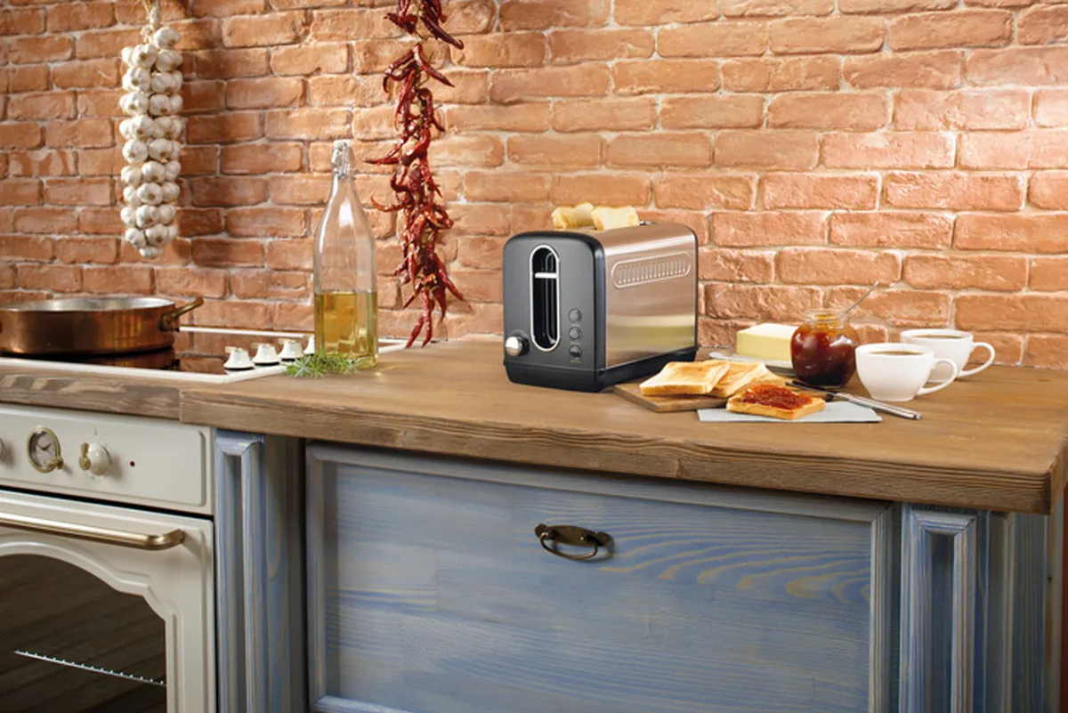 Toaster Gorenje T1100CLBK, Oțel inoxidabil