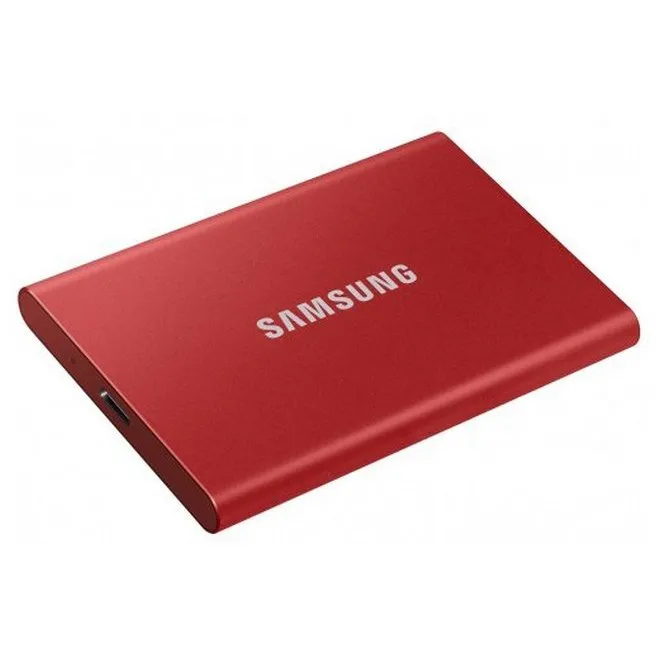 SSD portabil extern Samsung Portable SSD T7, 1 TB, Roșu (MU-PC1T0R/WW)