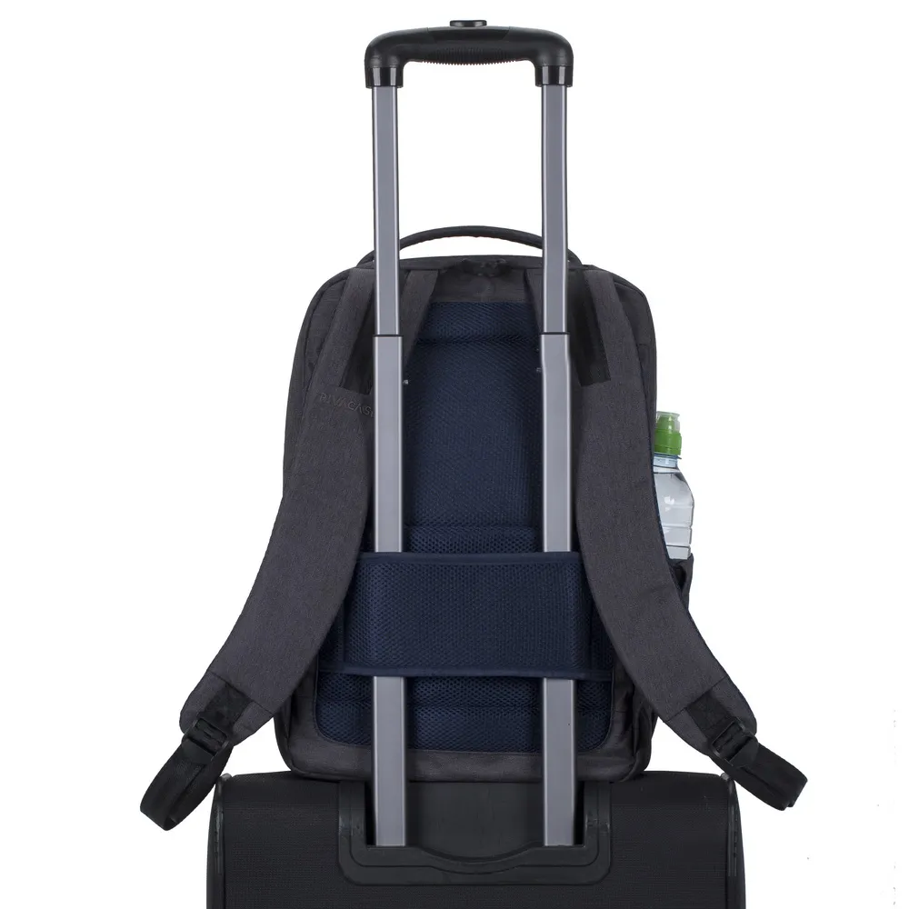 Rucsac pentru Laptop RivaCase Suzuka, Poliester, Negru