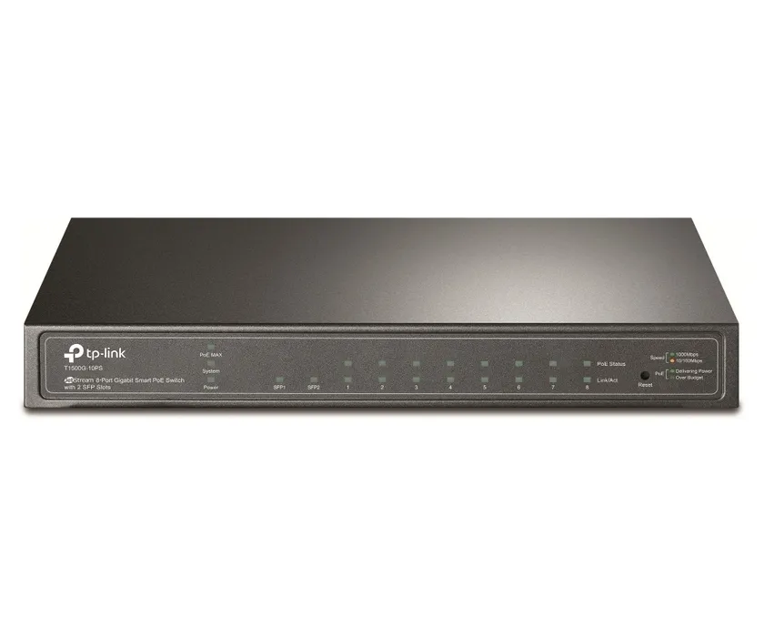 Comutator PoE TP-LINK T1500G-10PS, 8x IEEE 802.3af