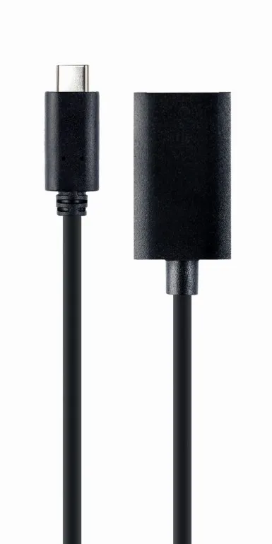 Cablu Video Cablexpert A-CM-DPF-02, USB 3.1 Type-C (M) - DisplayPort (F), 0.15 m, Negru