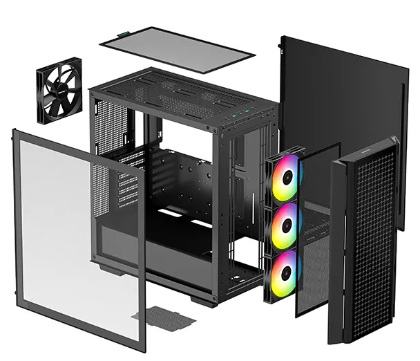 Carcasă PC Deepcool CG540, Midi-Tower, ATX PS2 , Negru