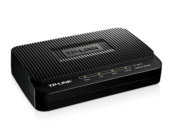 Modem ADSL TP-LINK TD-8616, ADSL/ADSL2/ADSL2 + până la 24 Mbps, Negru